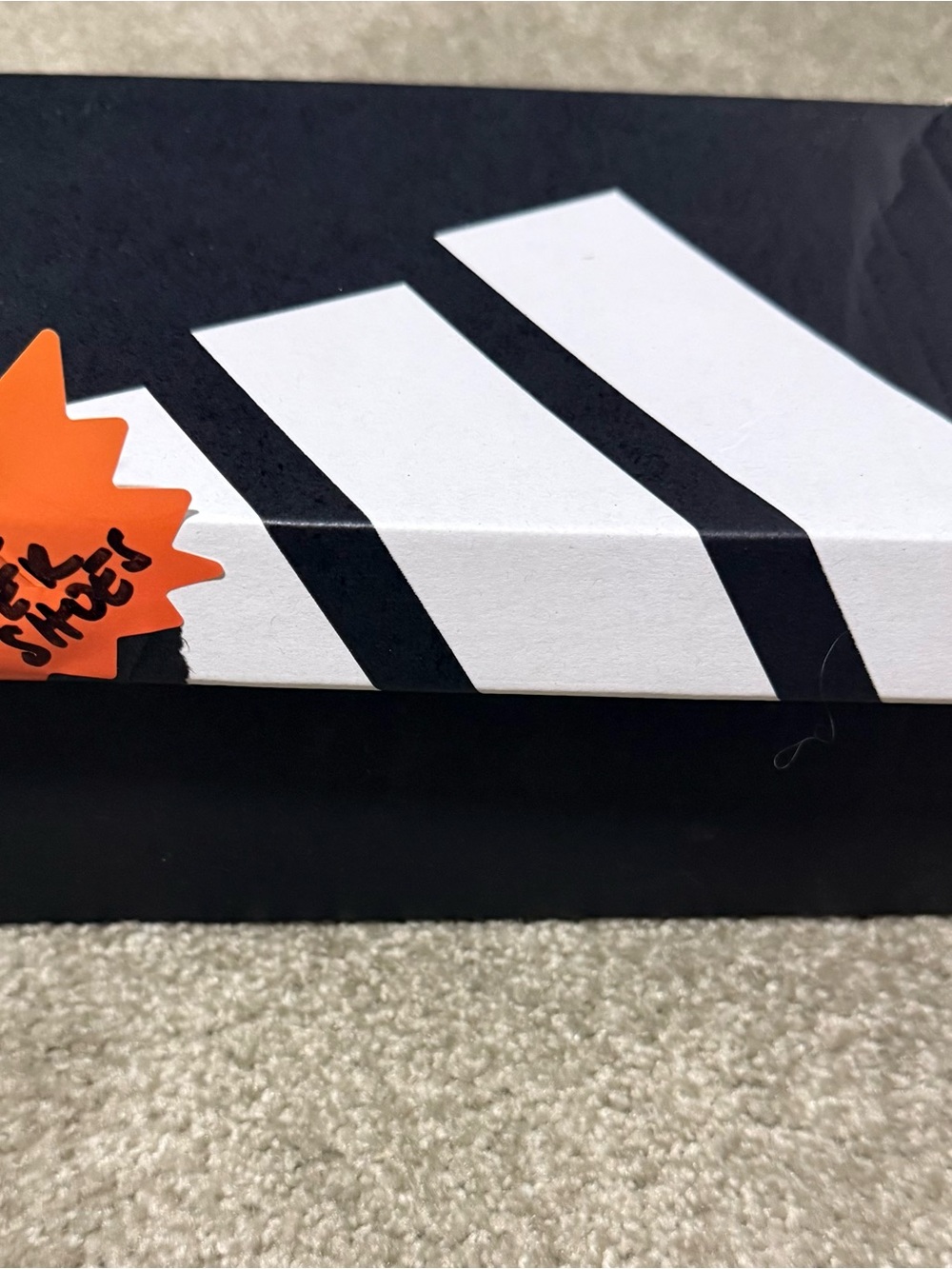 MESSI Adidas White Indoor Soccer Shoes with Red & Black Accents - Picture 9 of 9
